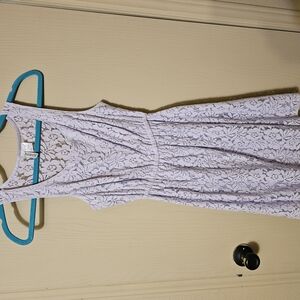 Lavender Lace Sleeveless Dress